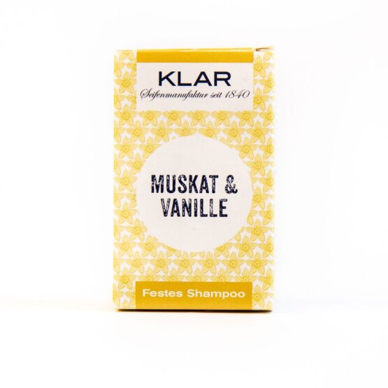 KLAR festes Shampoo Muskat & Vanille