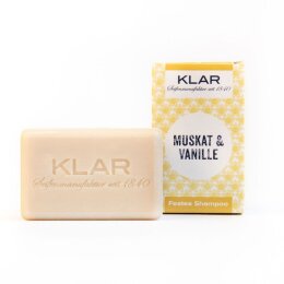 KLAR festes Shampoo Muskat & Vanille