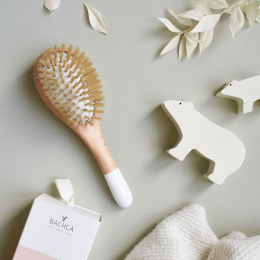 BACHCA Baby Wooden Hair Brush - 100% boar bristles