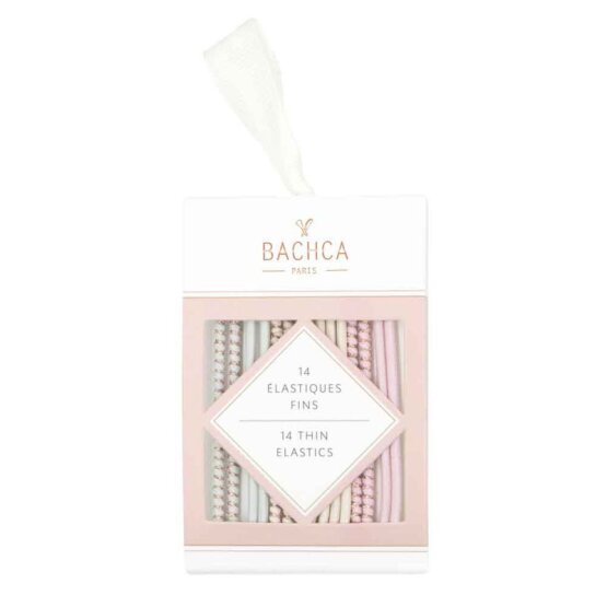 BACHCA Thin elastics x14 pastel-colored and lurex - Ysé