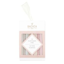BACHCA Thin elastics x14 pastel-colored and lurex -...