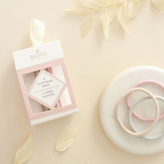 BACHCA Large elastics x9 pastel-colored and lurex - Nora