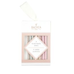 BACHCA Large elastics x9 pastel-colored and lurex - Nora
