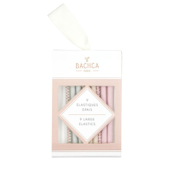 BACHCA Large elastics x9 pastel-colored and lurex - Nora