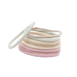 BACHCA Large elastics x9 pastel-colored and lurex - Nora