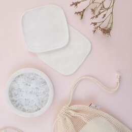 BACHCA 7 reusable makeup remover pads + laundry bag