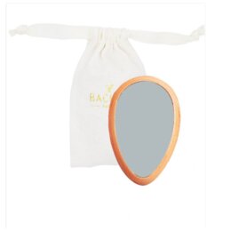 BACHCA Wooden Hand mirror + cotton pouch