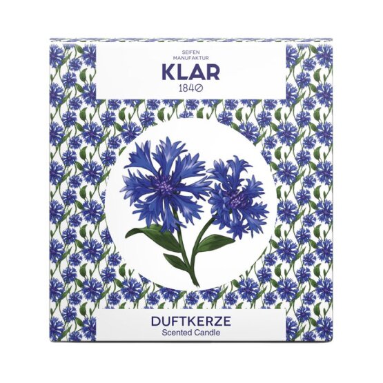 Klars Duftkerze Blaue Blume