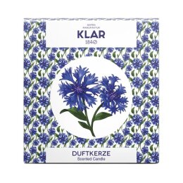 Klars Duftkerze Blaue Blume