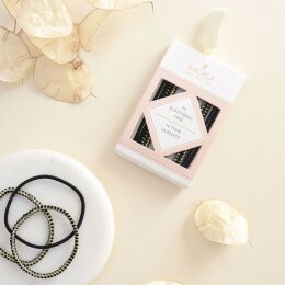 BACHCA Thin elastics x14 black and lurex - Ysé