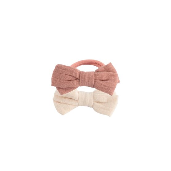 BACHCA Set of 2 cotton gauze knot elastic bows