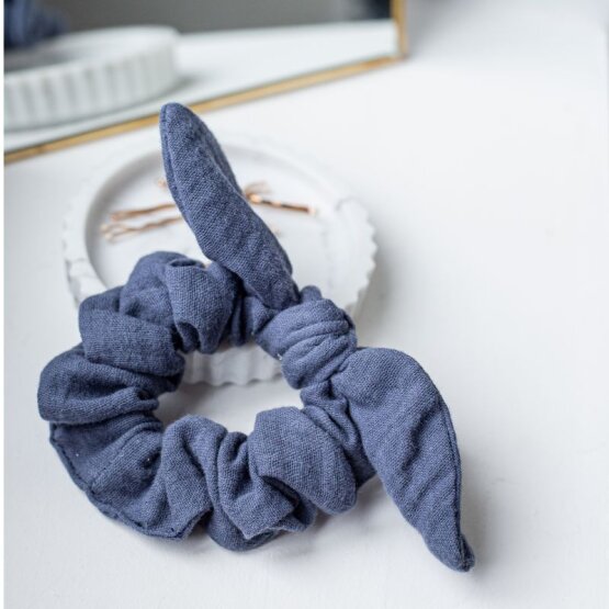 BACHCA Cotton gauze bow scrunchie