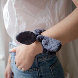 BACHCA Cotton gauze bow scrunchie