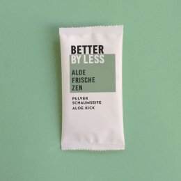 BETTER BY LESS Sachet Pulverschaumseife Aloe Kick