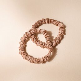 BACHCA 2 Pink Silk Scrunchies