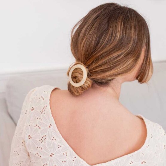 BACHCA Round hair clip ivory
