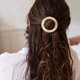BACHCA Round hair clip ivory